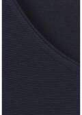 Einfarbiges 3/4-Arm Kombi-Sweatshirt mit feiner Ripp-Struktur /