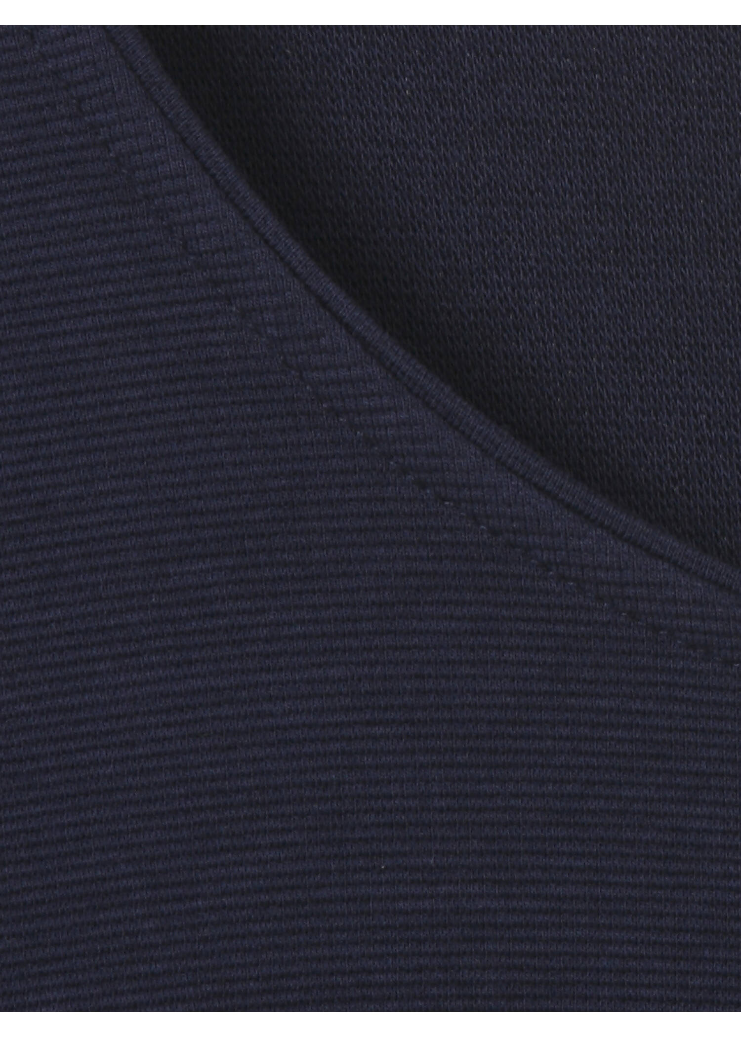 Einfarbiges 3/4-Arm Kombi-Sweatshirt mit feiner Ripp-Struktur /