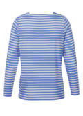 Geringeltes Langarmshirt mit Karree-Ausschnitt /