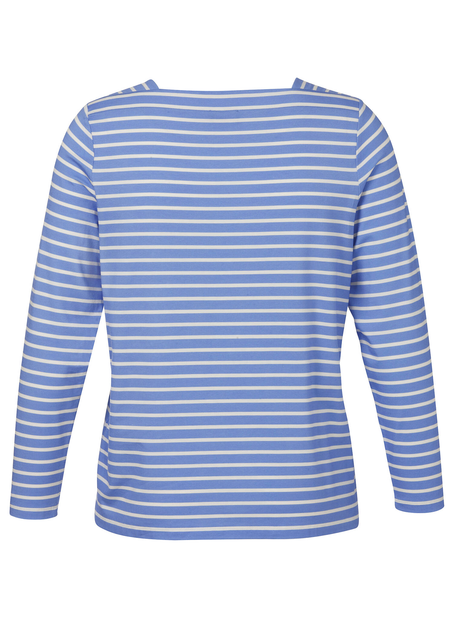 Geringeltes Langarmshirt mit Karree-Ausschnitt /