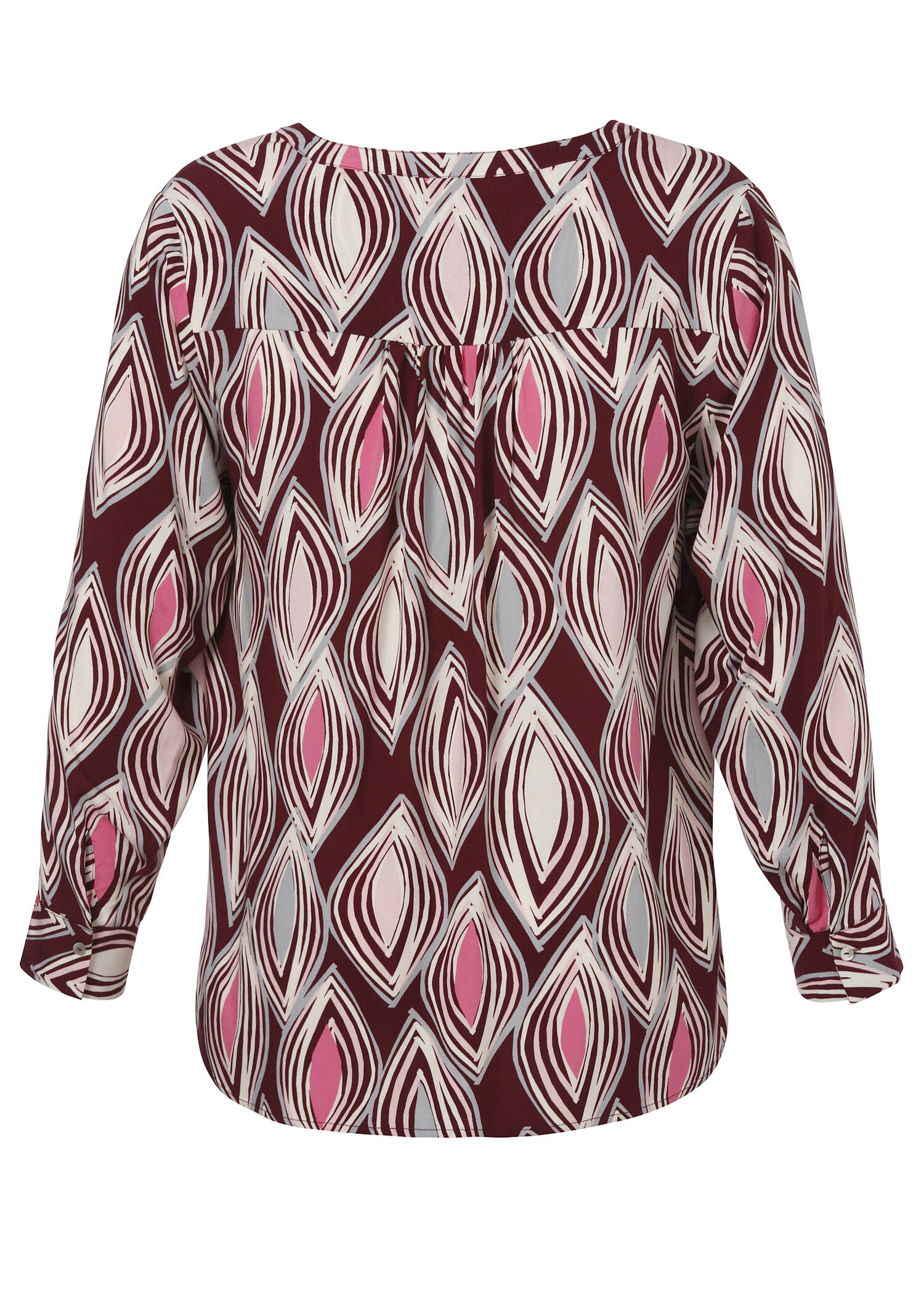 Fließende Viskosebluse mit Print / 