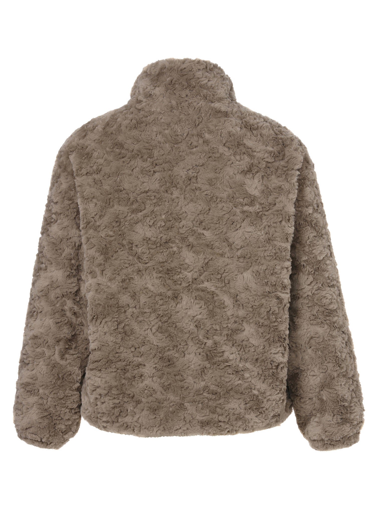 Supersofte Kuscheljacke in Taupe / 