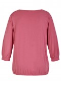 Softes 3/4-Arm Shirt mit Gummizug-Saum Magnolie /