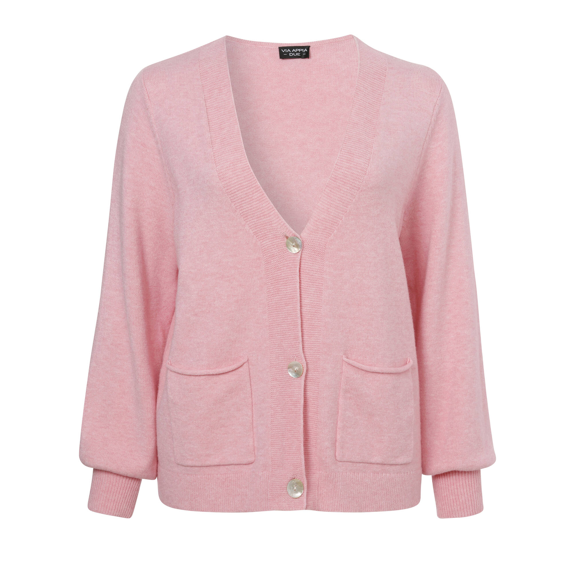 Feminine Strickjacke mit meliertem Allover-Muster