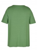 Zeitloses T-Shirt mit unifarbenem Stoff /