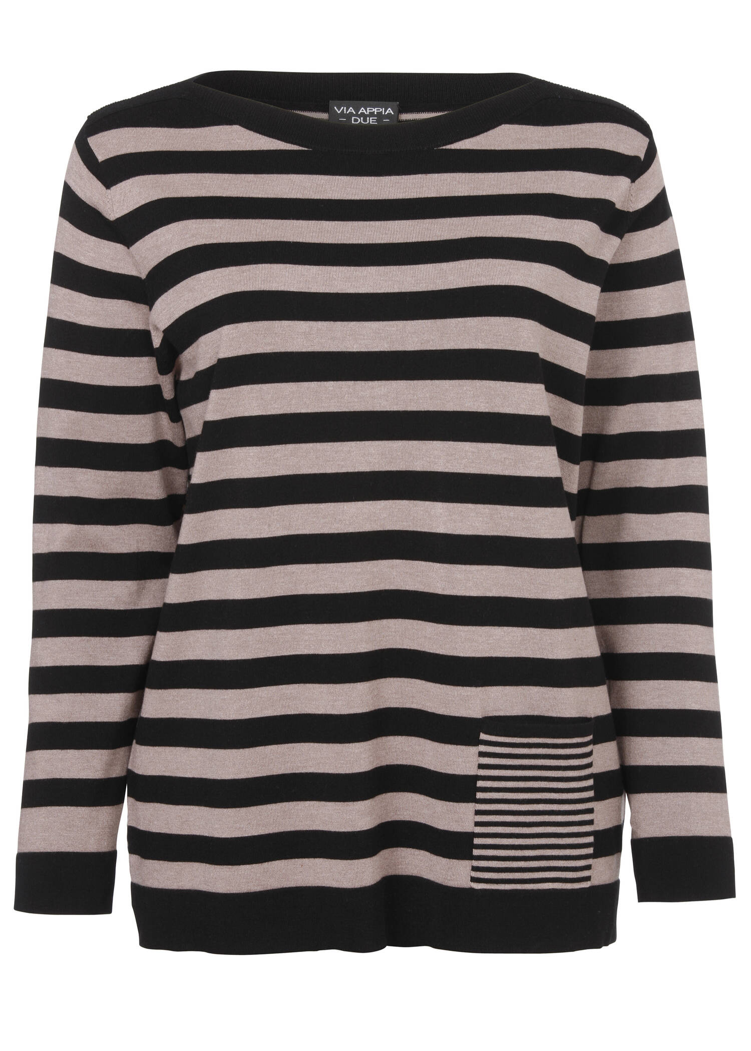 Modischer Pullover mit gestreiftem Allover-Muster /