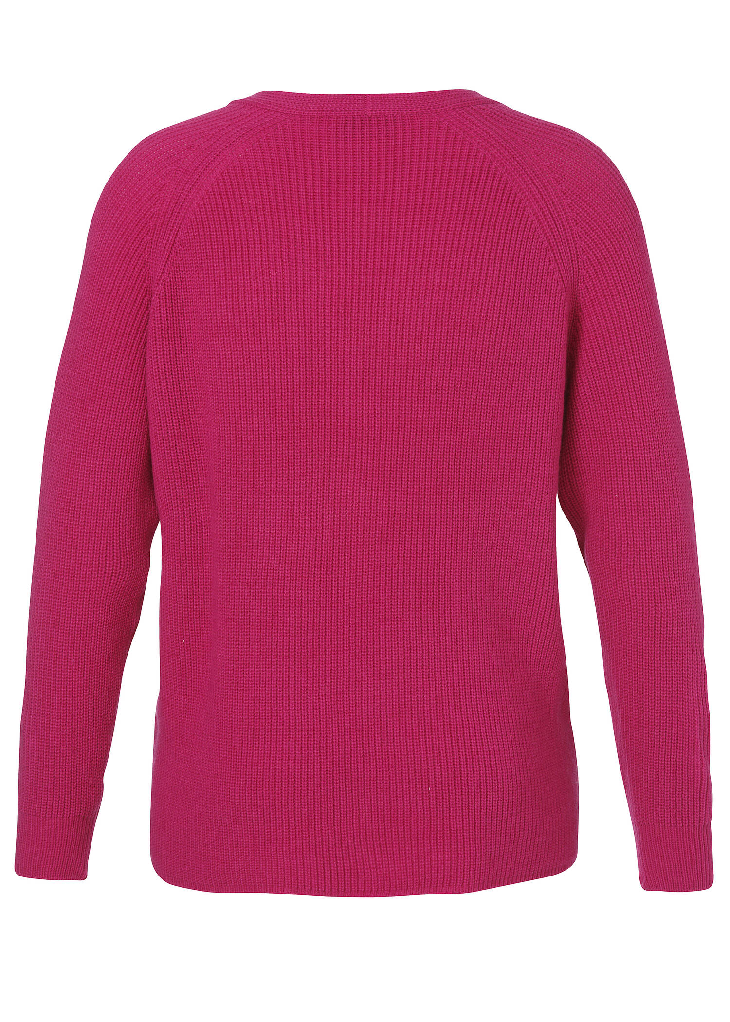 Schlichter V-Ausschnitt-Pullover in unifarbenem Stoff /
