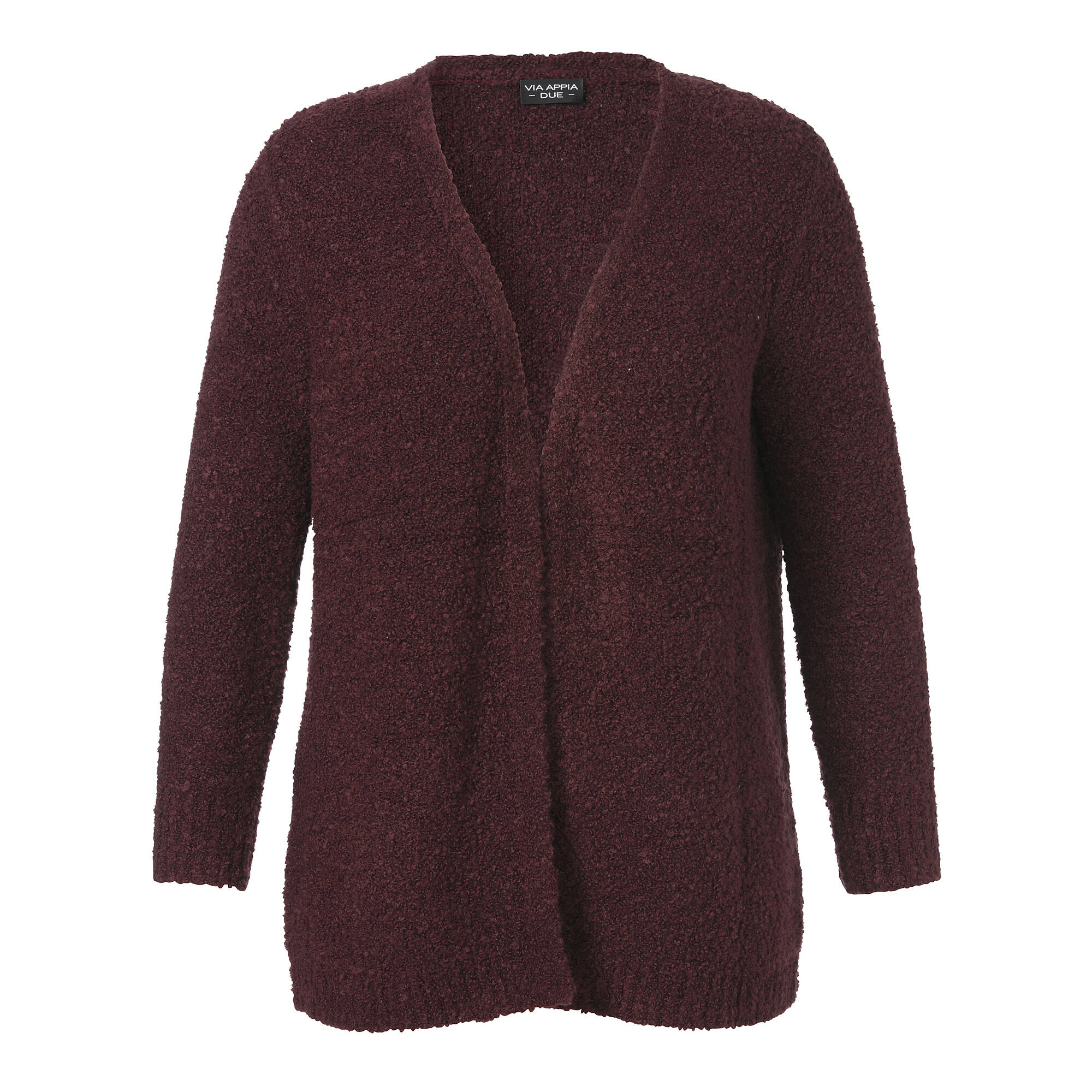 Dezente Strickjacke in unifarbenem Stoff