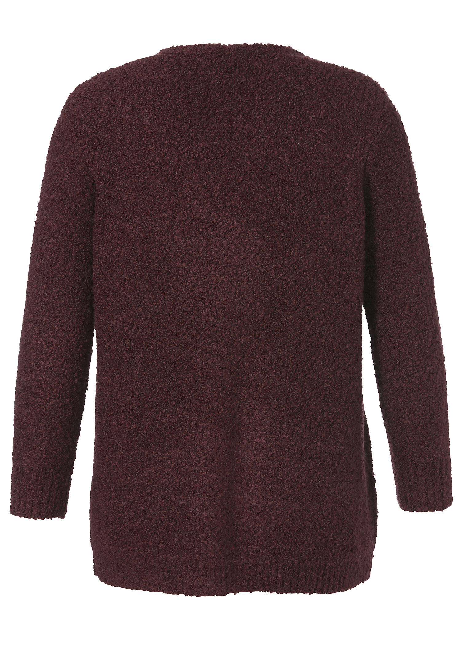 Dezente Strickjacke in unifarbenem Stoff / 