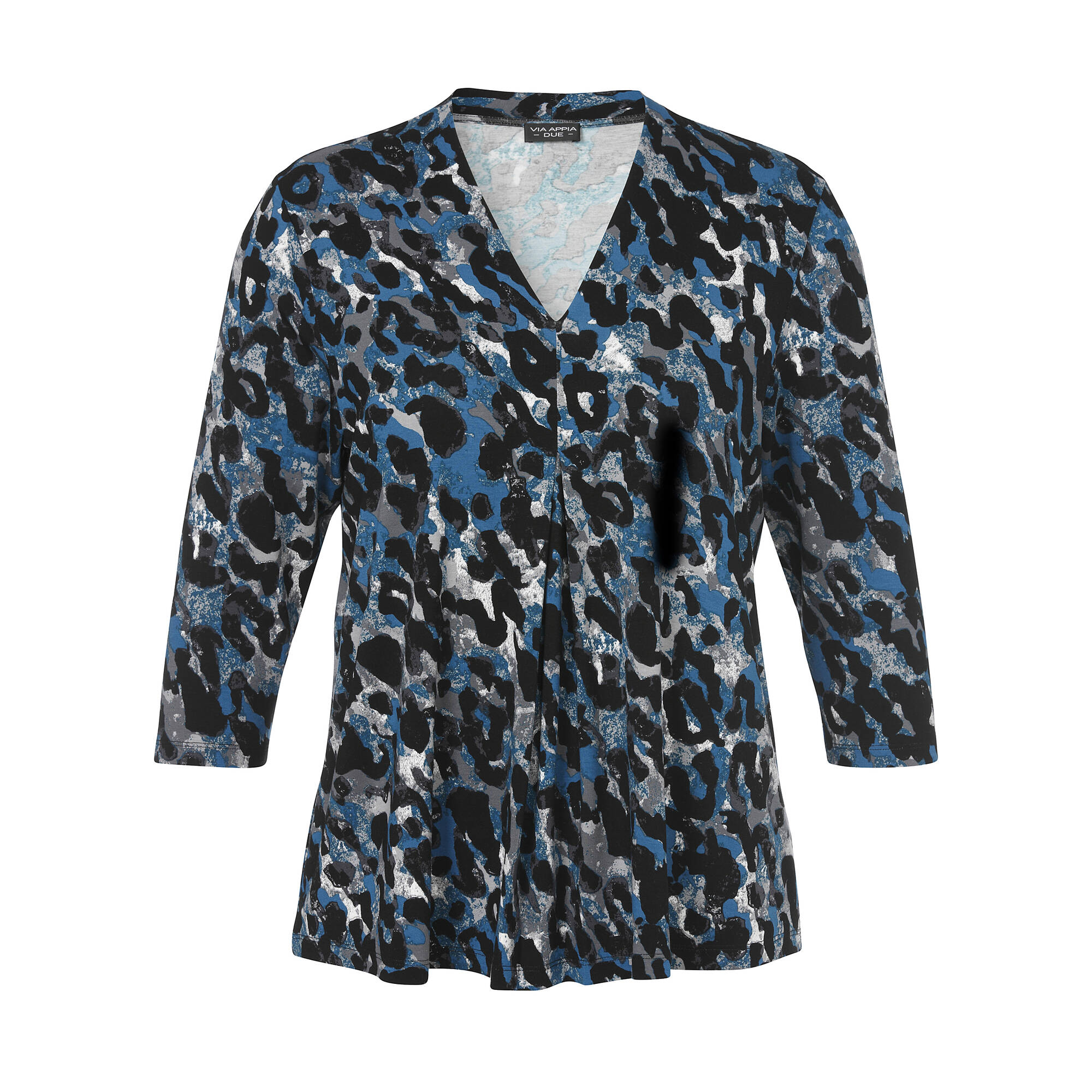 Extrovertiertes 3/4-Arm-Shirt mit abstraktem Animalprint