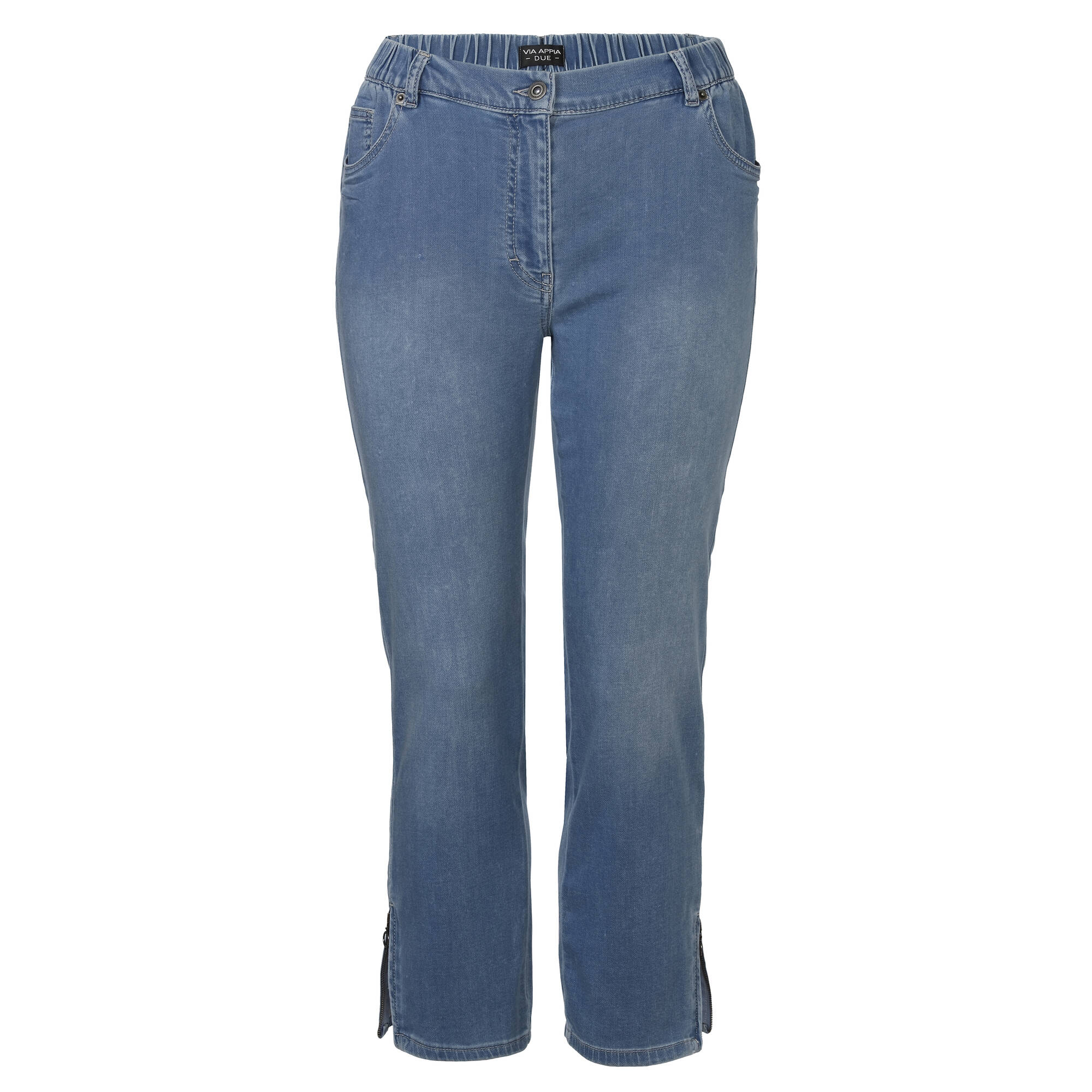Feminine 5-Pocket-Jeans mit Reißverschlüssen