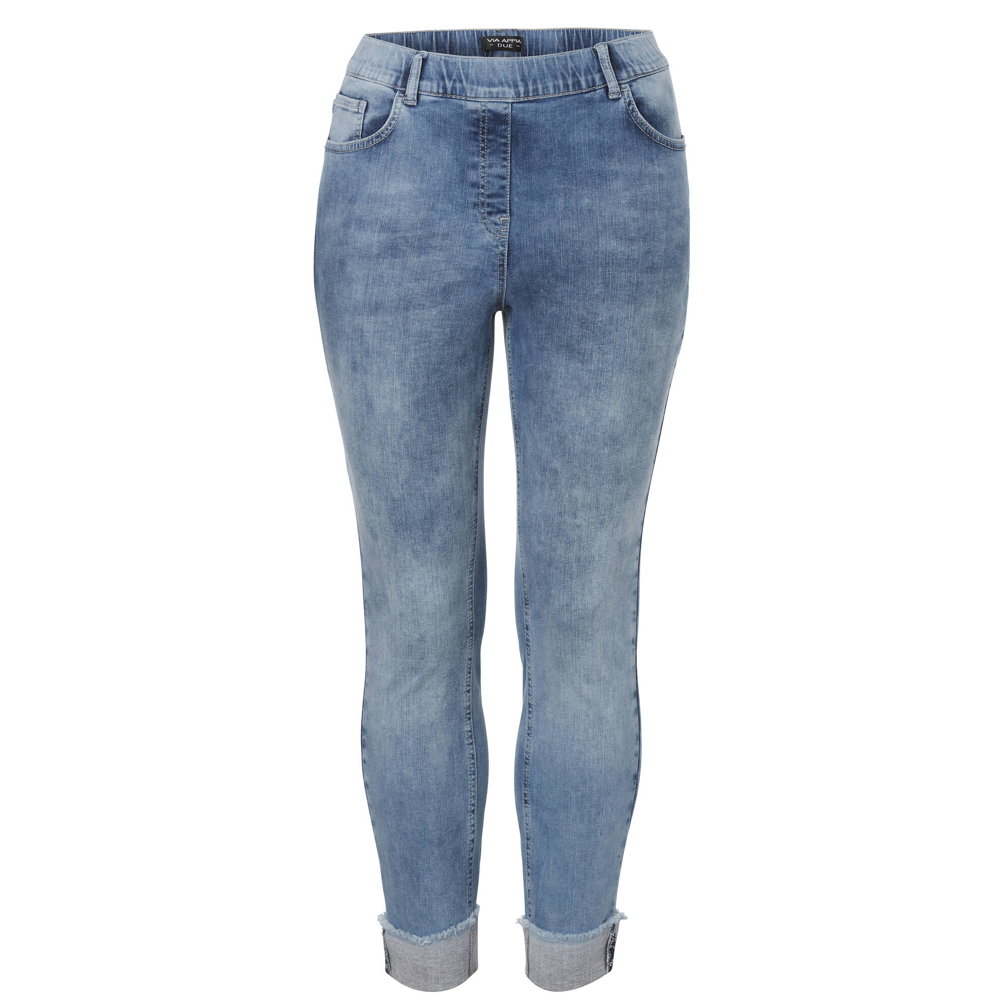 Modische Schlupfjeans in unifarbenem Design