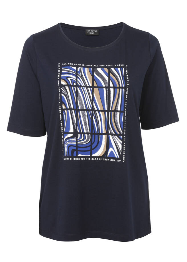 Modernes T-Shirt mit geometrischem Motiv / 