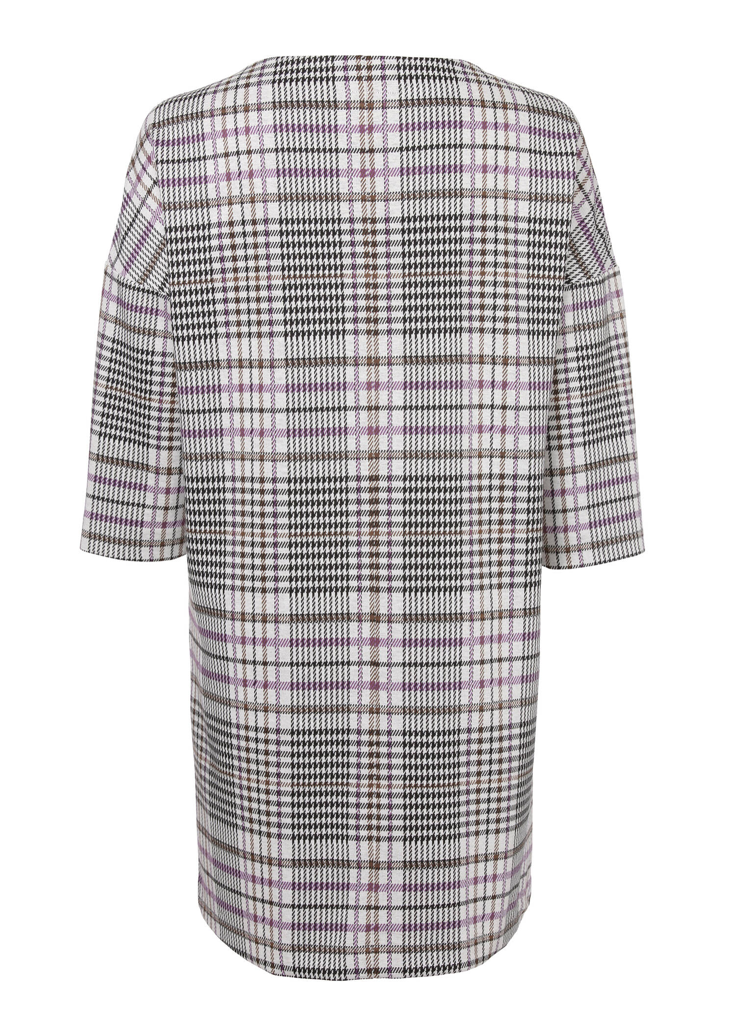 Feminines Kleid mit kariertem Allover-Muster /