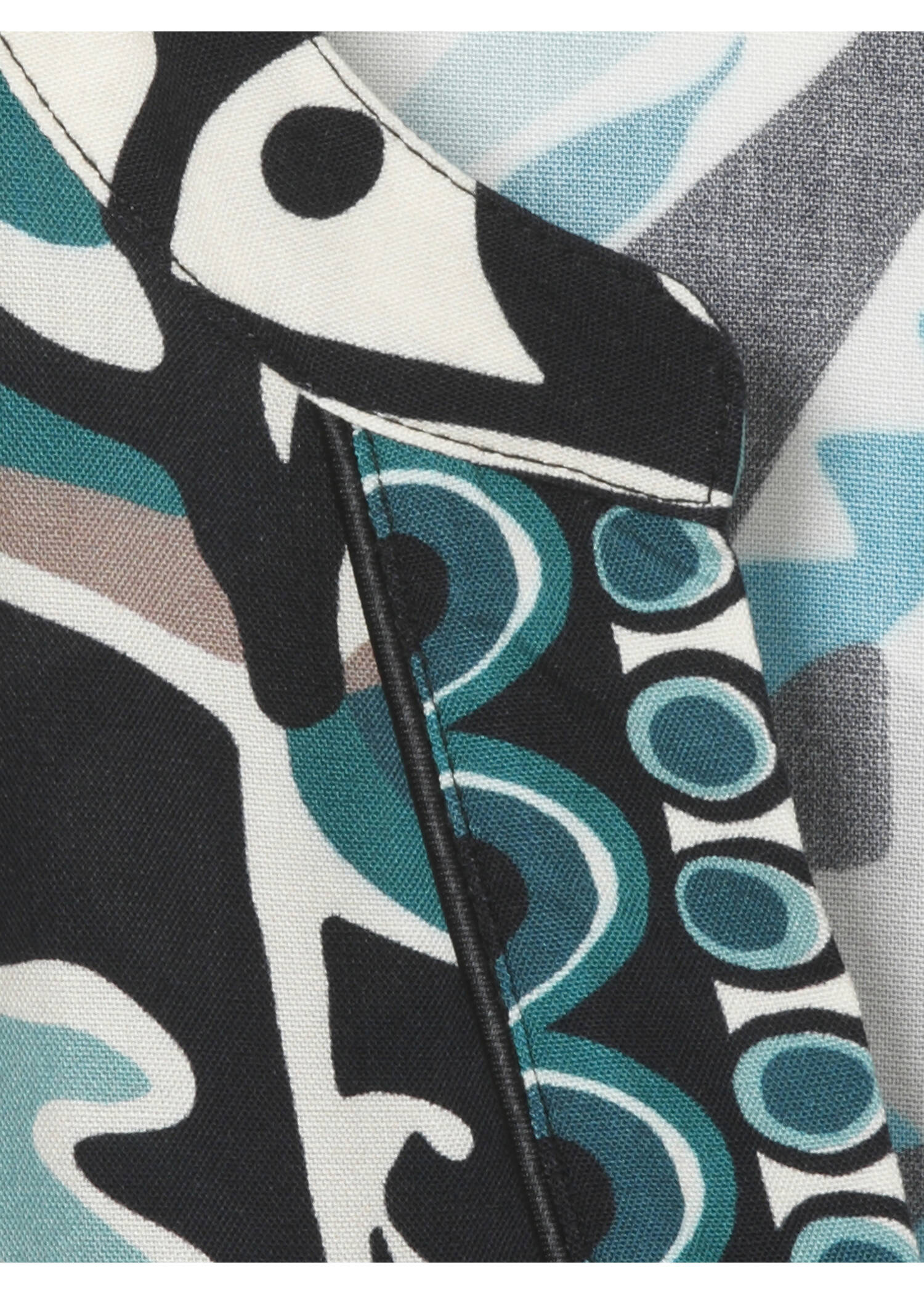 Modisches Blusenkleid mit grafischem Allover-Muster /