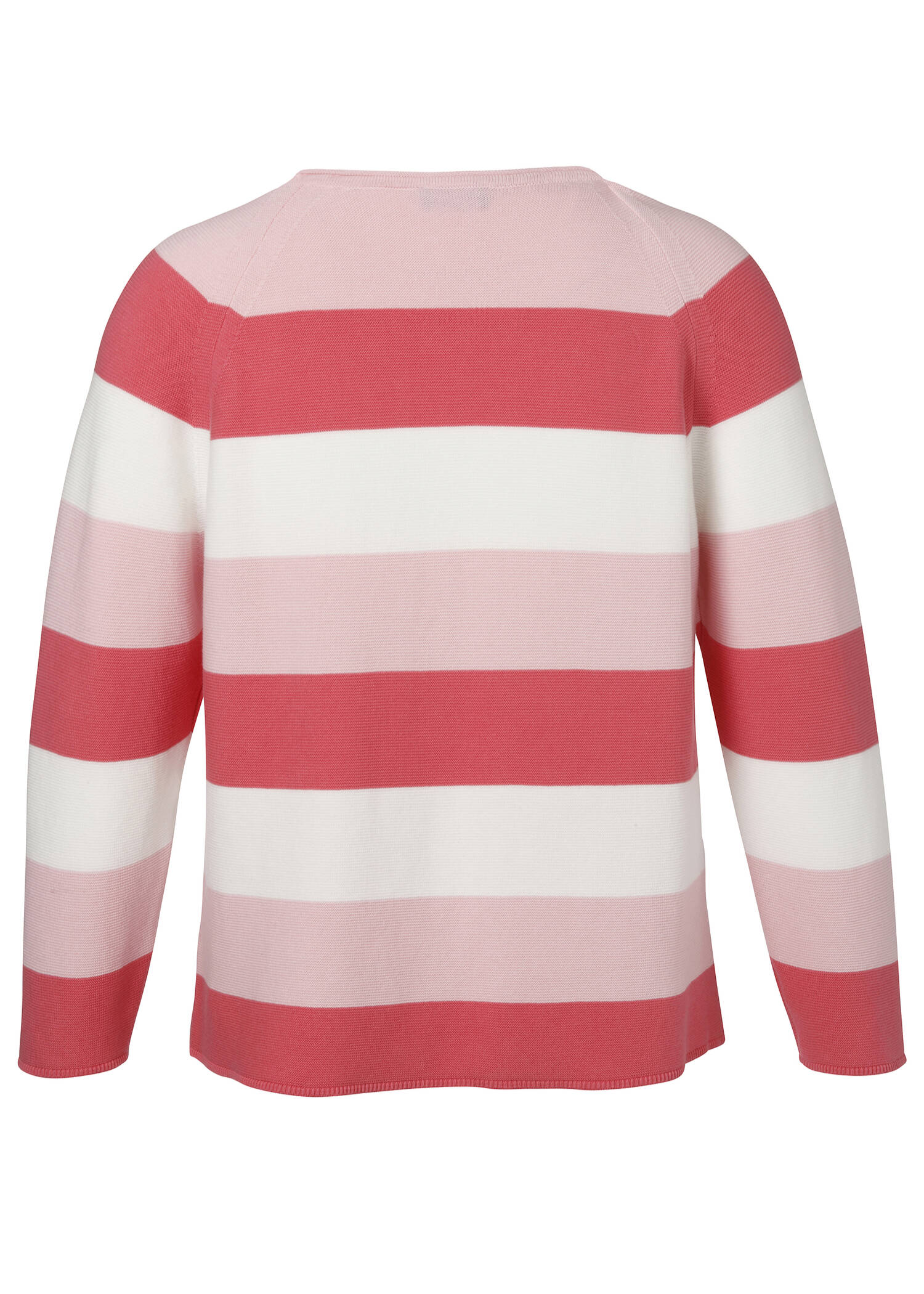 Zeitloser Strickpullover mit gestreiftem Allover-Muster /