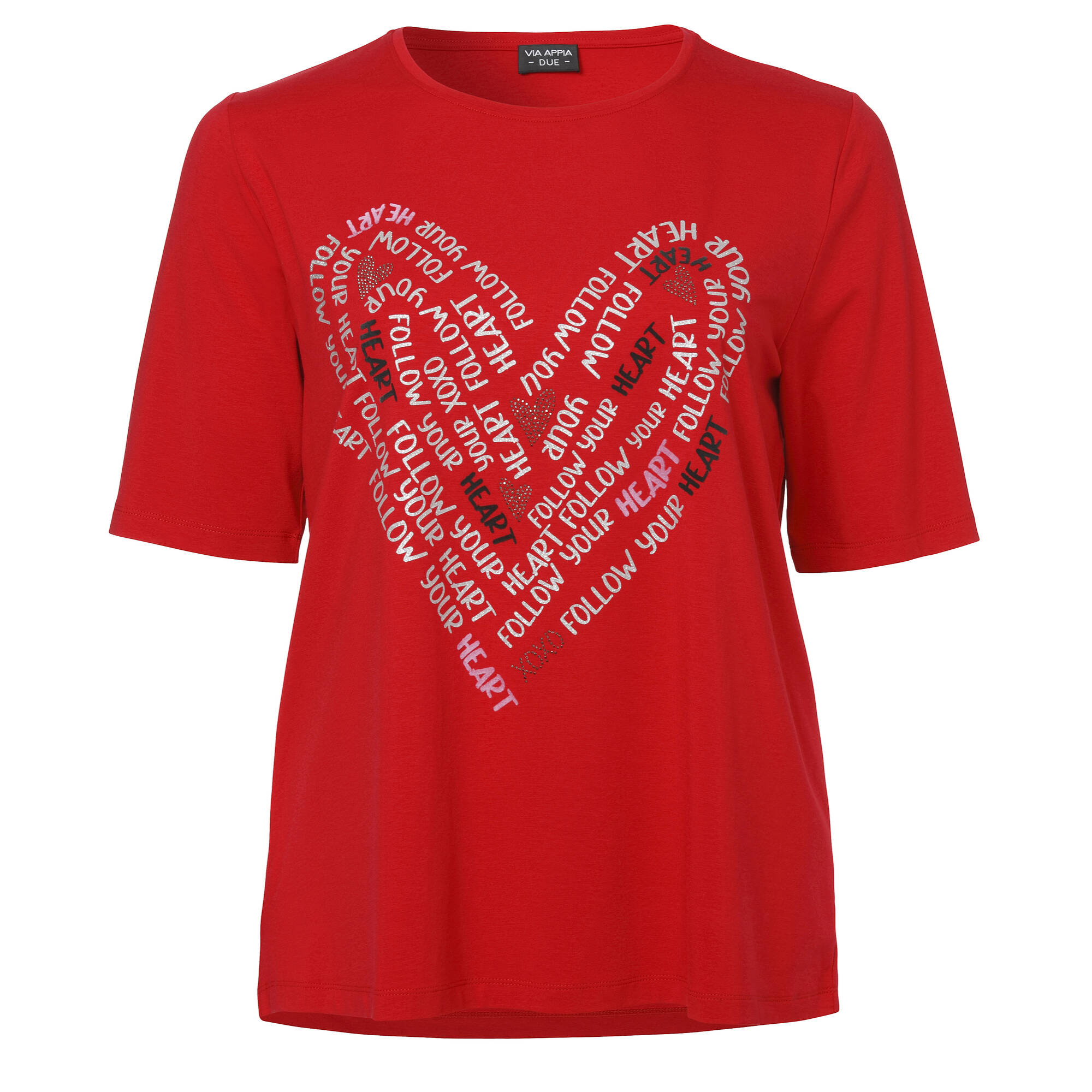 Romantisches T-Shirt mit grafischem Motiv