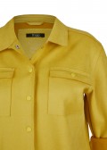 Trendy Jeansjacke "Golden Yellow" mit Druckknöpfen /