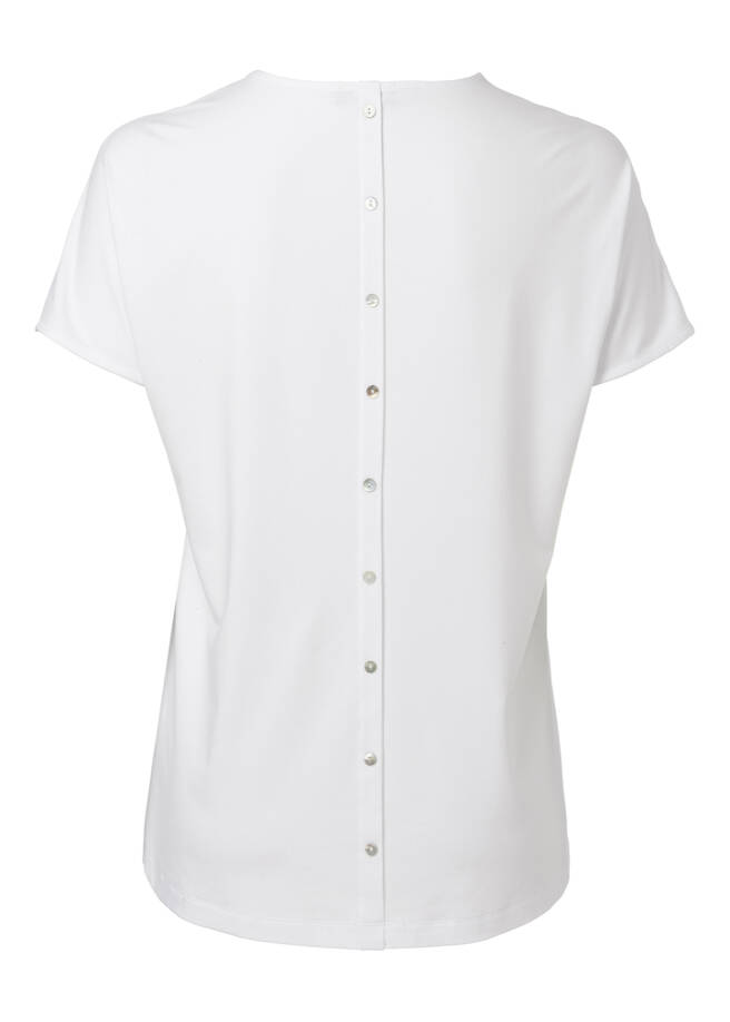 Feminine Kurzarmbluse mit Stickereien / 