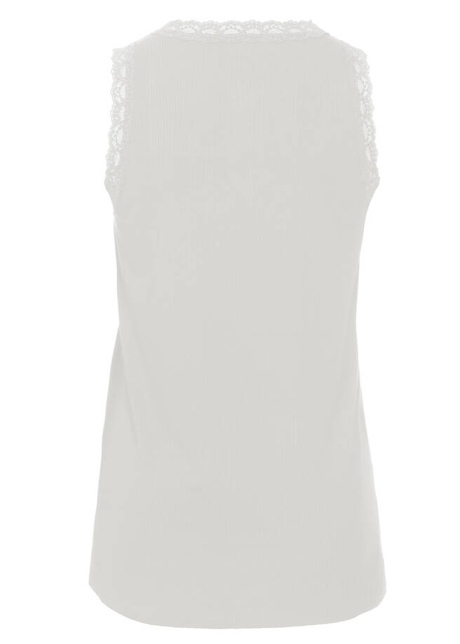 Dezentes Tanktop in unifarbenem Stoff / 
