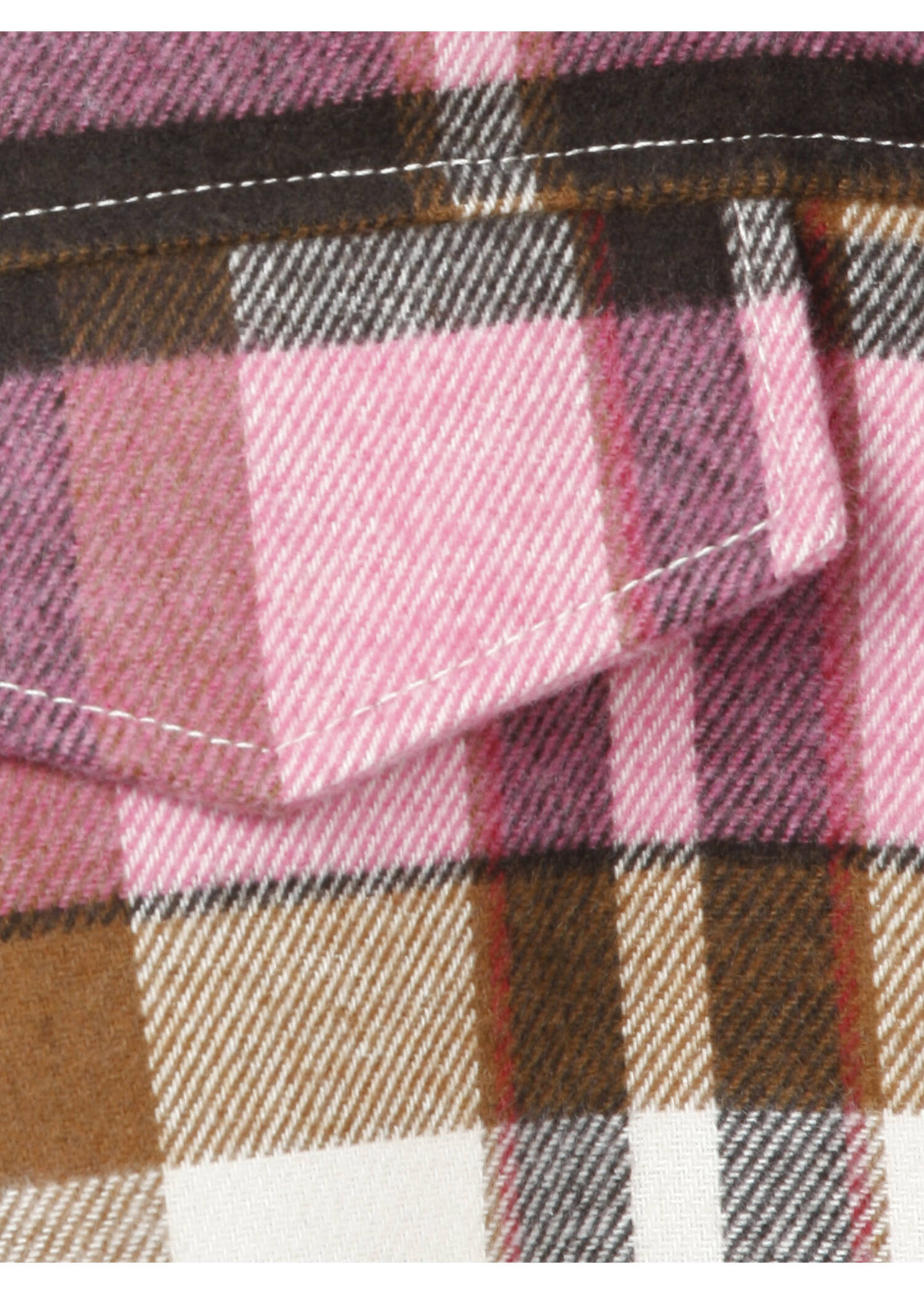 Rustikale Langarmbluse mit kariertem Allover-Muster /