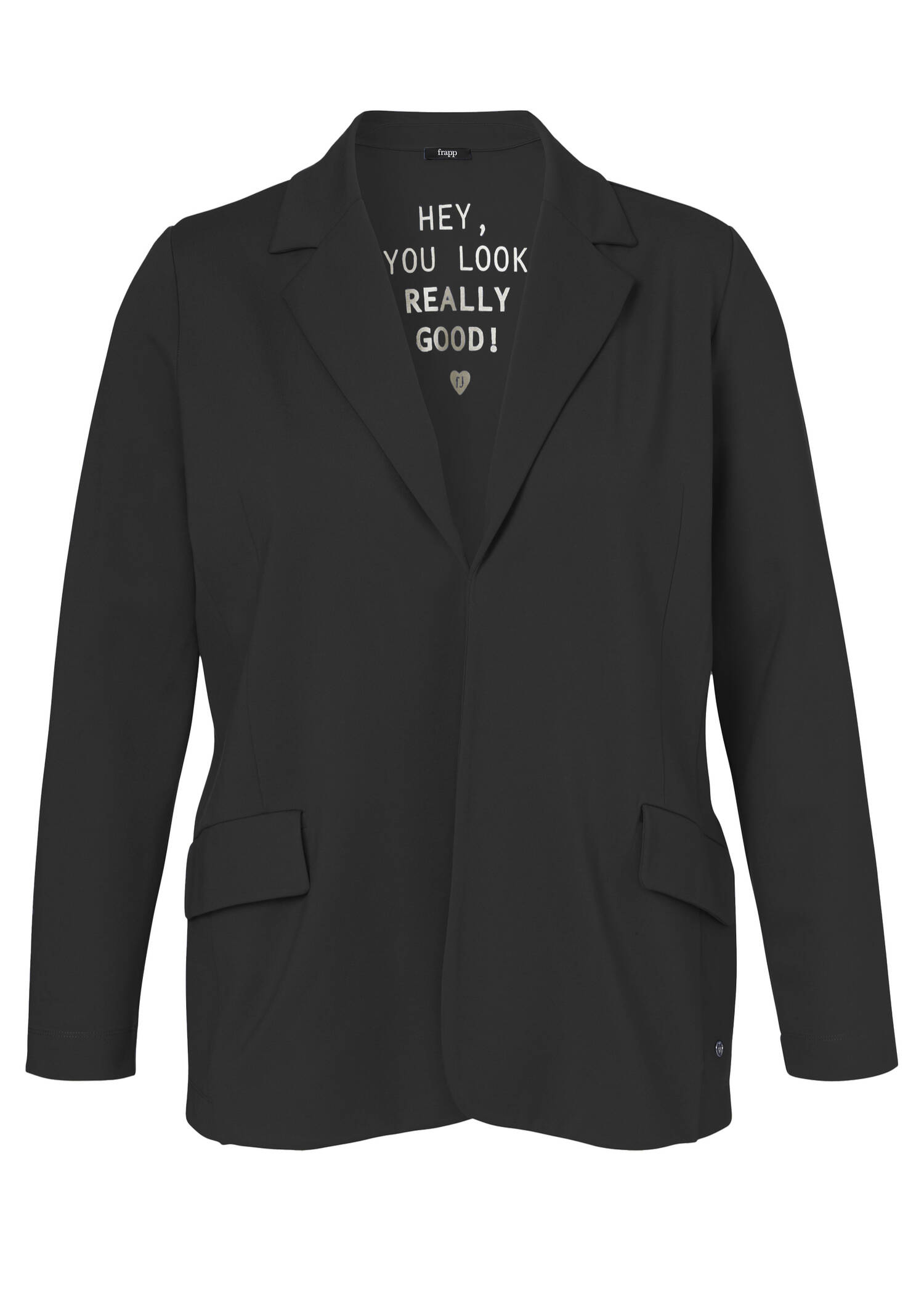 Eleganter Blazer mit Logo-Applikation / 