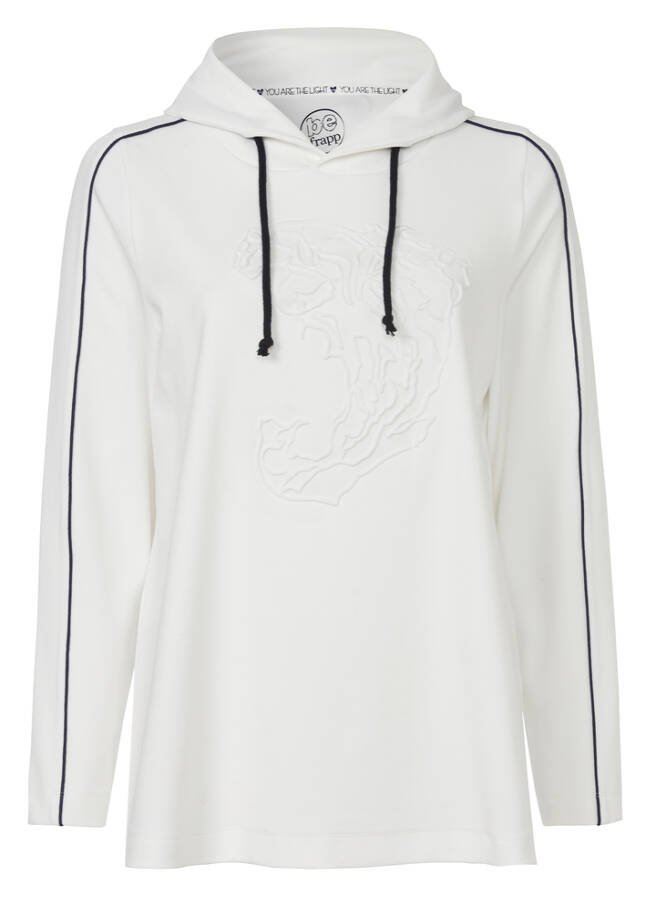 Sportives Sweatshirt mit Paspeln / 