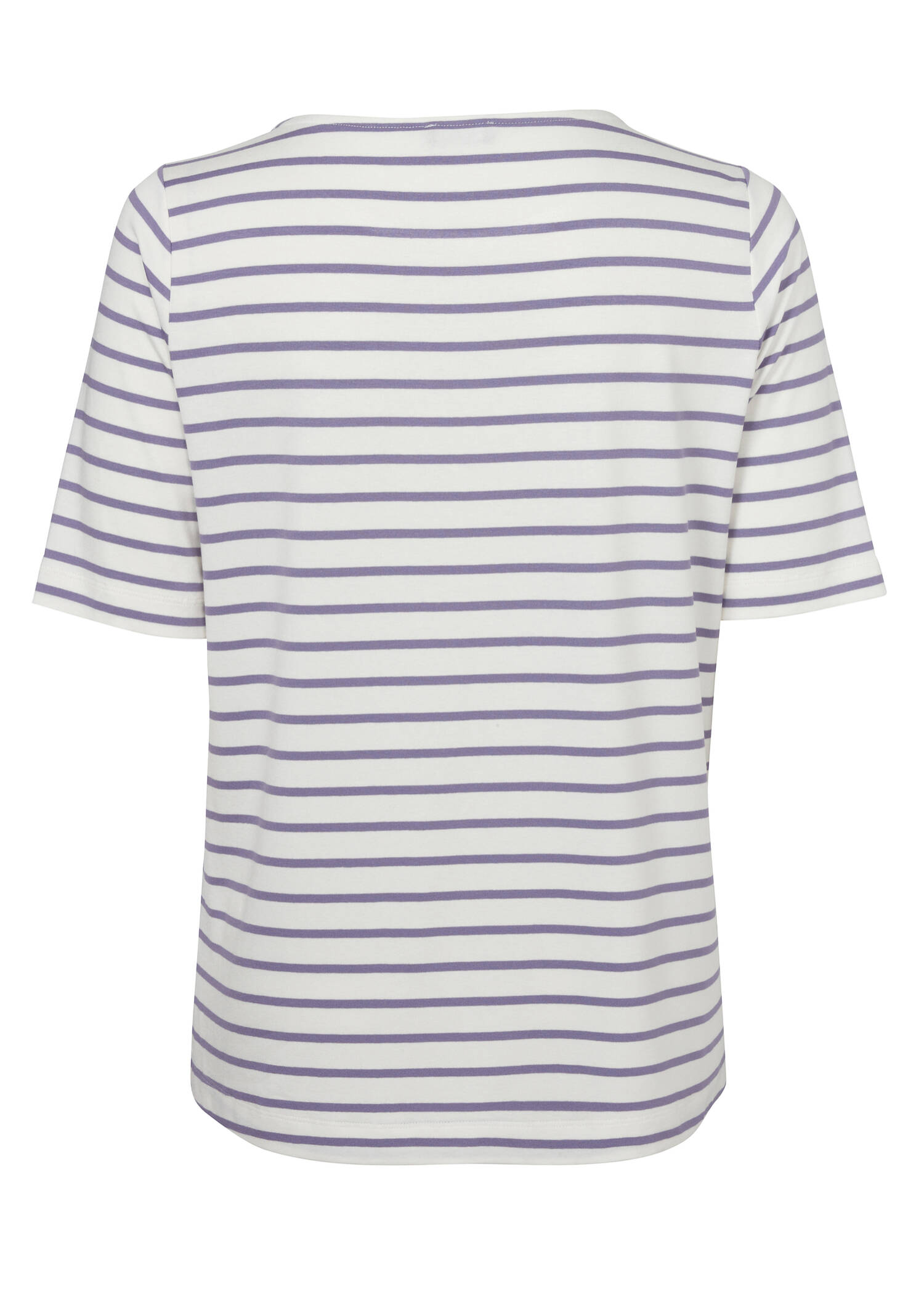 Zeitloses T-Shirt mit gestreiftem Allover-Muster /