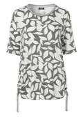 Feminines T-Shirt mit floralem Allover-Muster / 