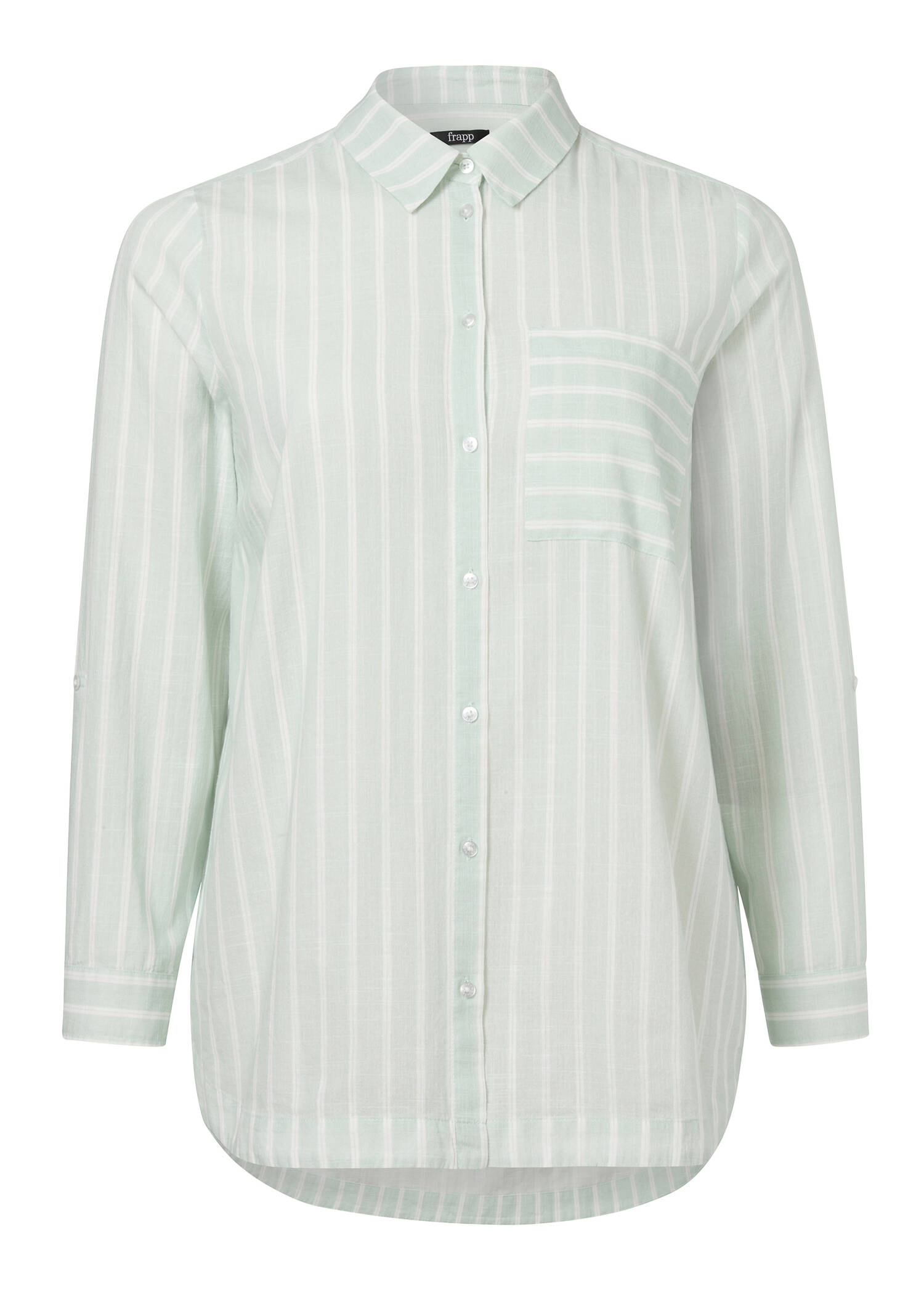 Zeitlose Bluse mit gestreiftem Allover-Muster /