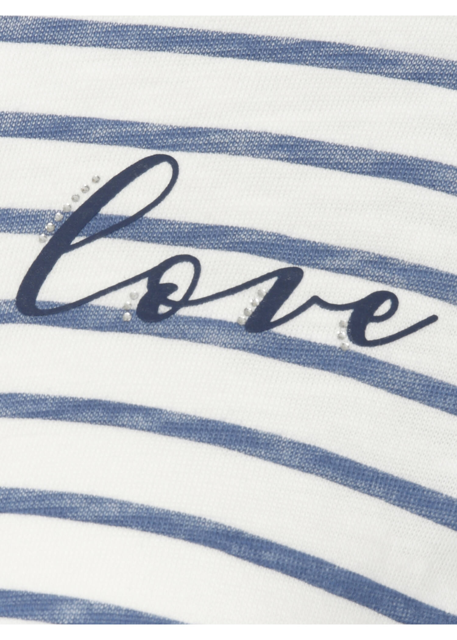 Verspieltes 3/4-Arm-Shirt mit Glitzersteinen / 