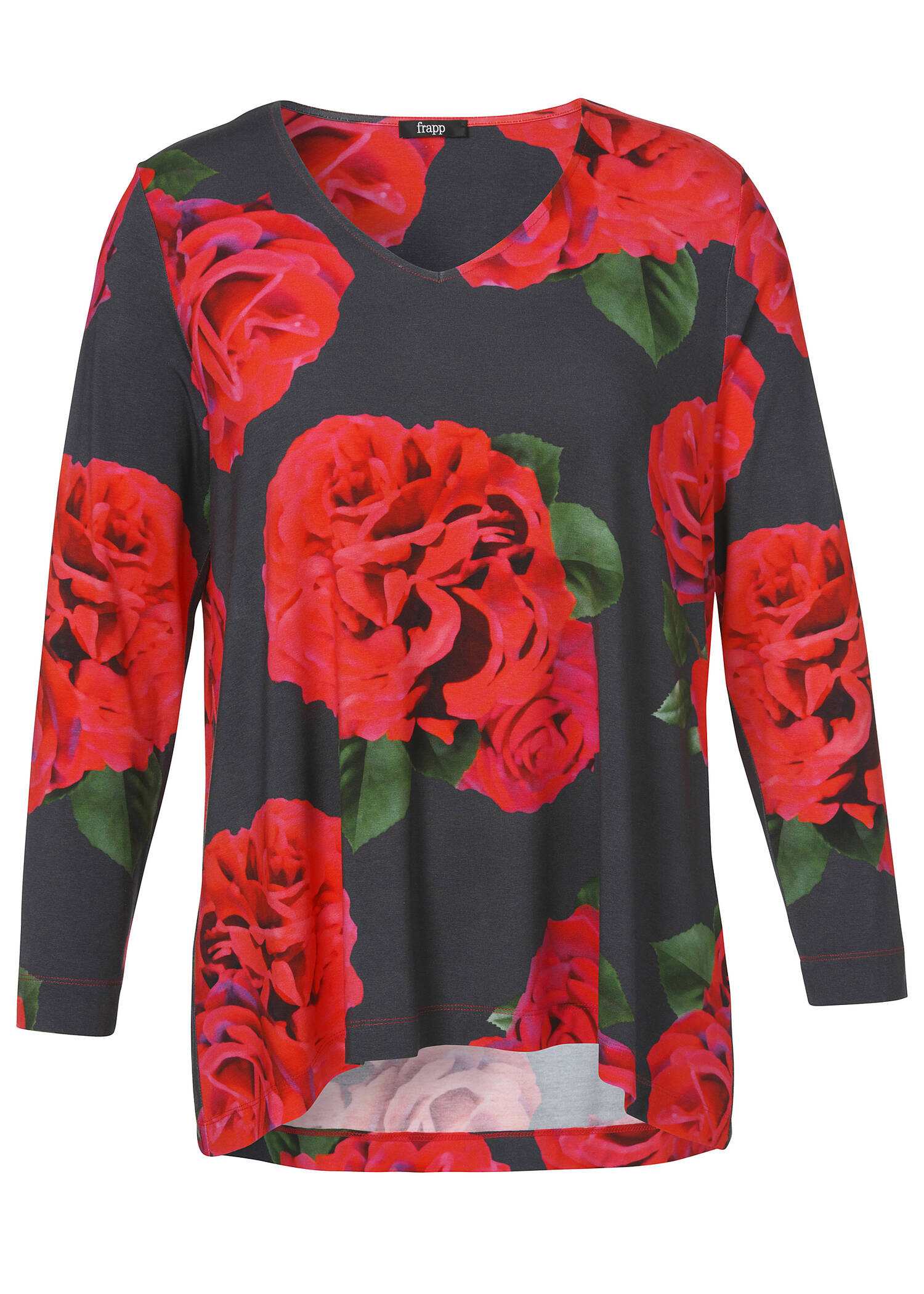 Feminines Langarmshirt mit Allovermuster /