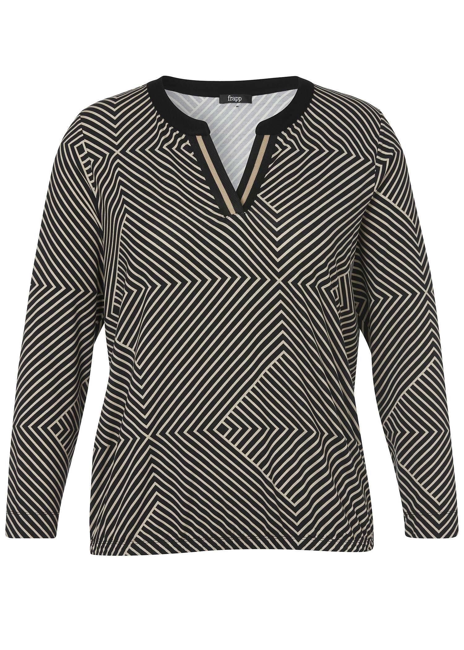 Extravagantes Langarmshirt mit Allovermuster /