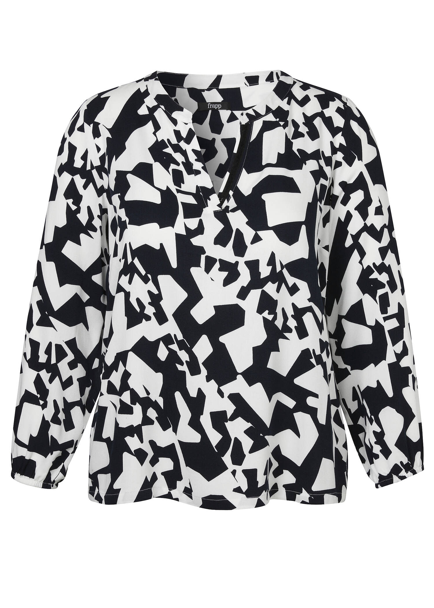Fesche Shirtbluse in grafischem Muster /