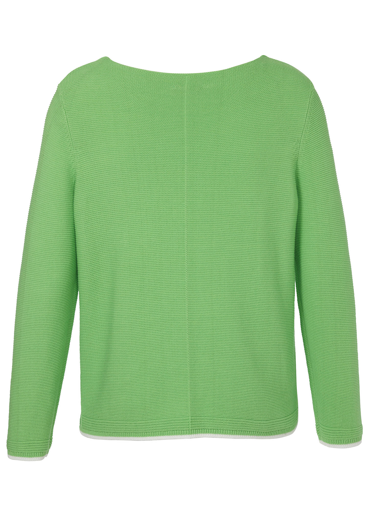 Modischer Strickpullover in unifarbenem Stoff /