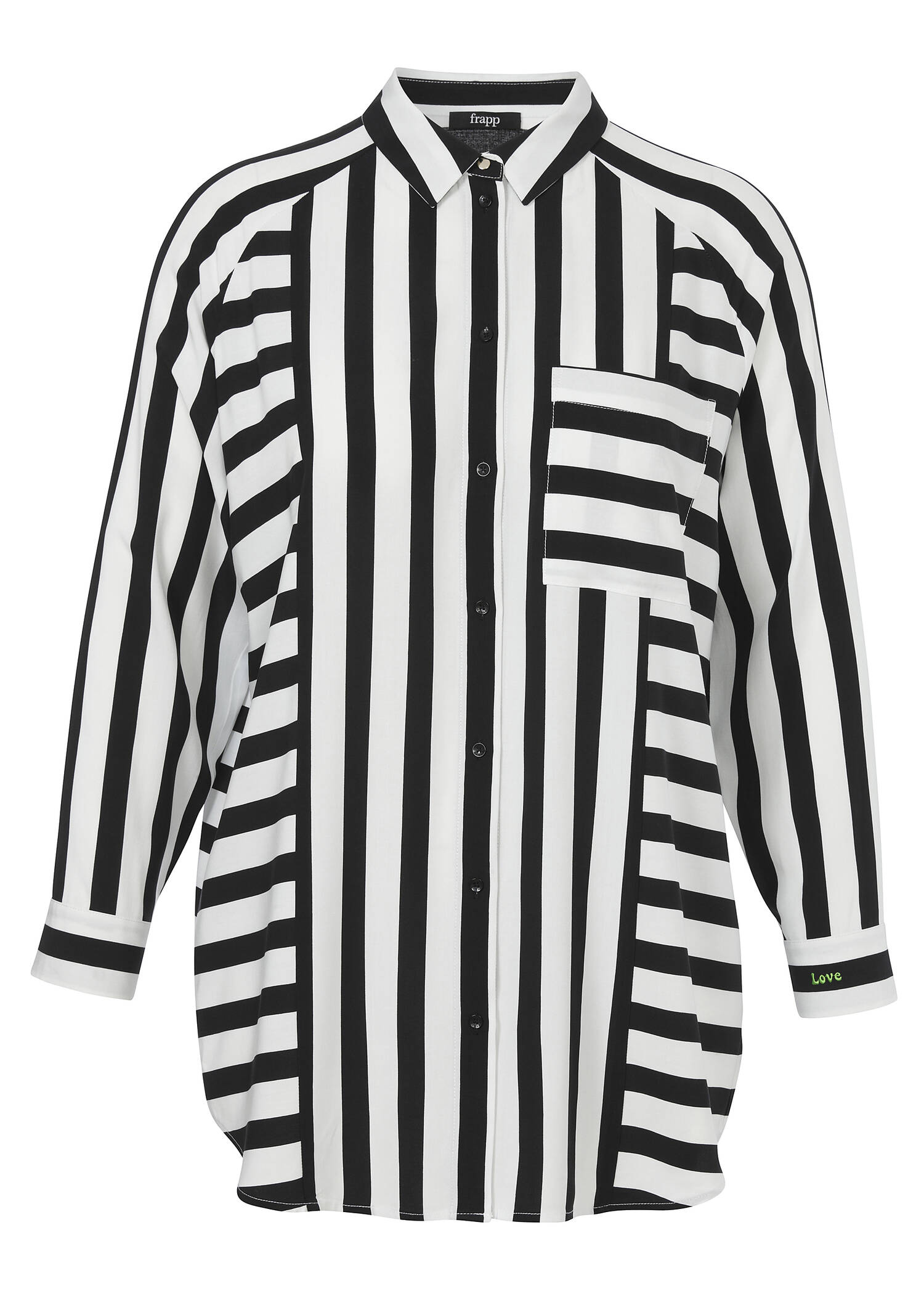 Klassische Bluse mit Allovermuster /