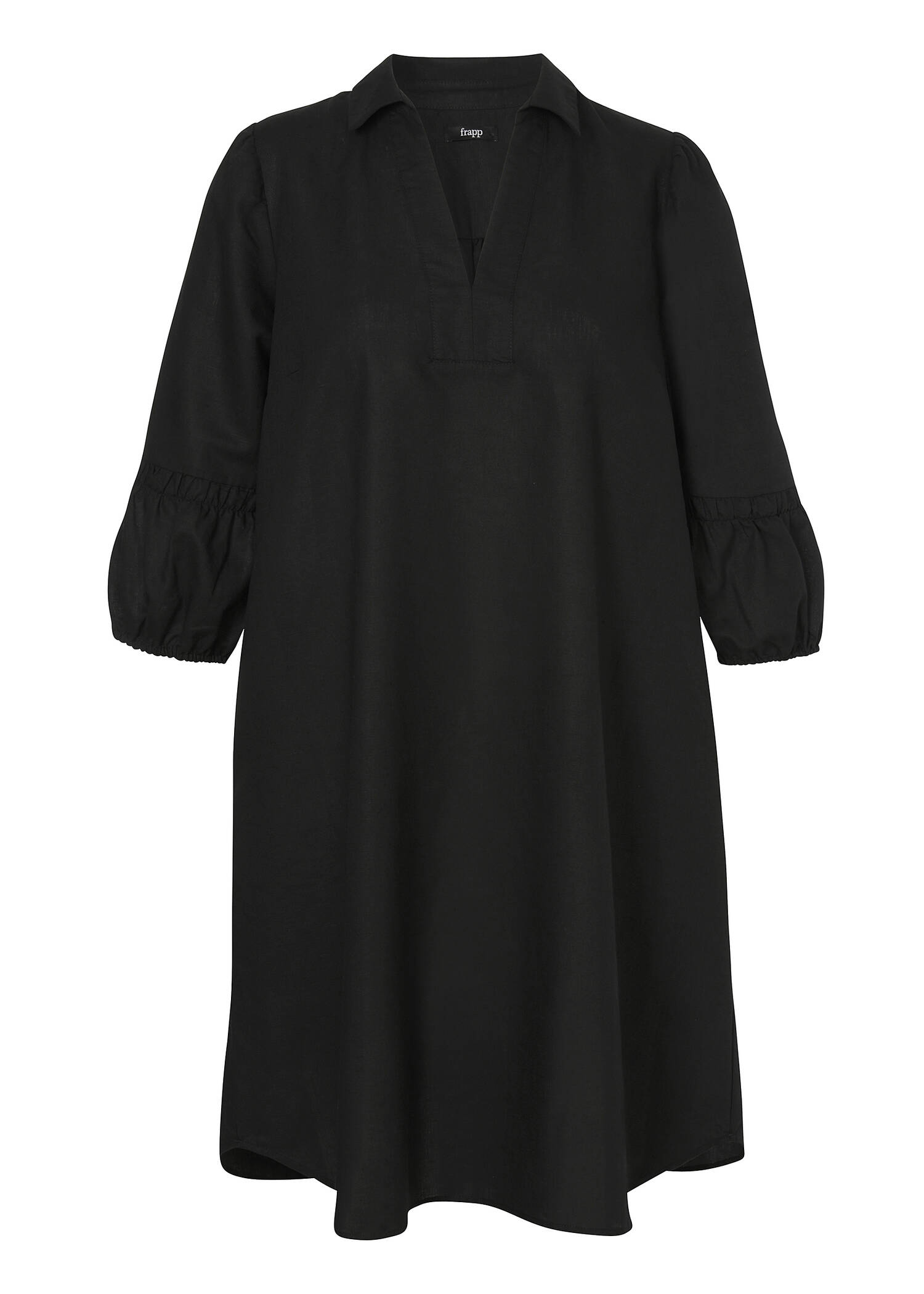 Edel-lässiges Leinen-Kleid mit 3/4-Ärmeln /