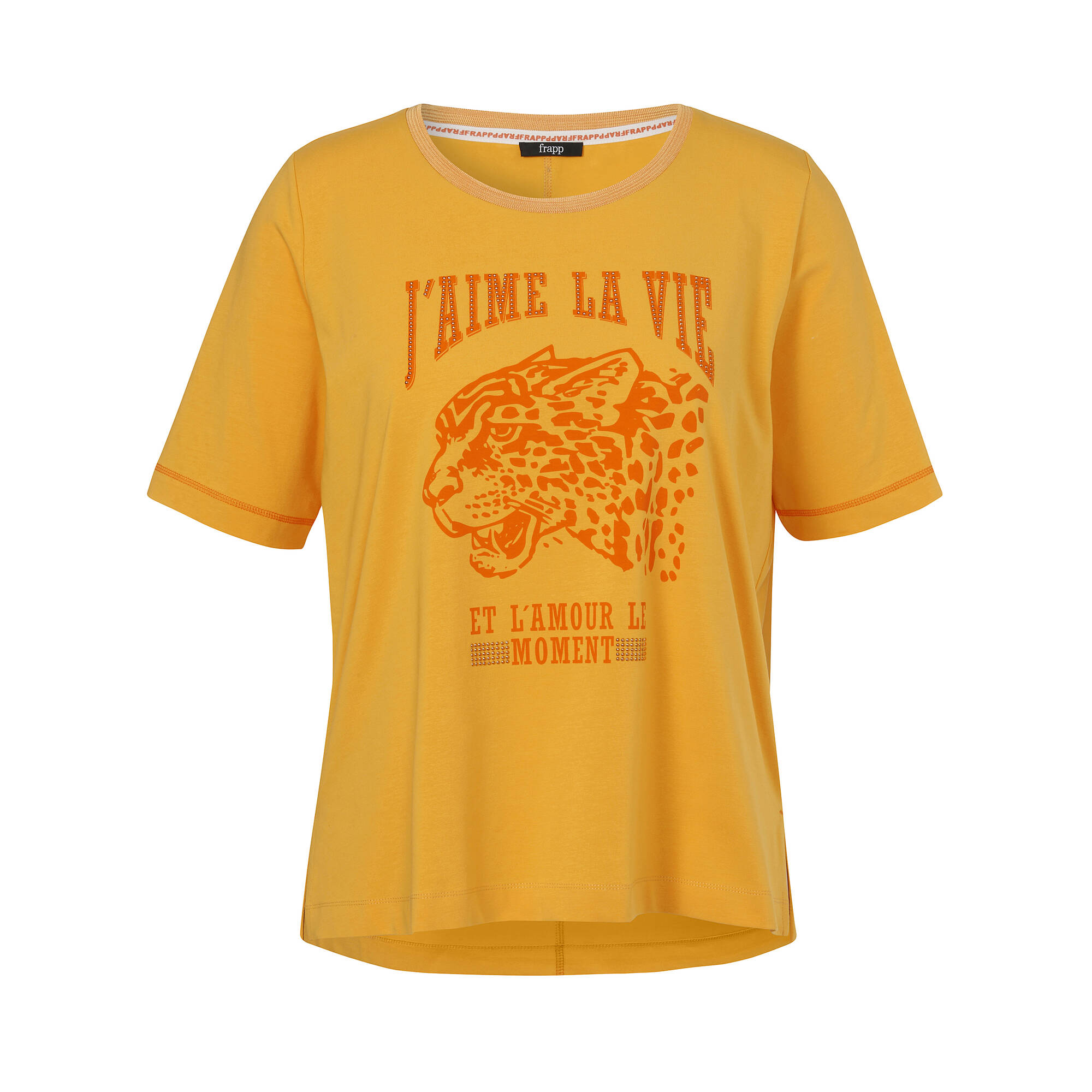 Softes T-Shirt in Apricot mit Front-Print