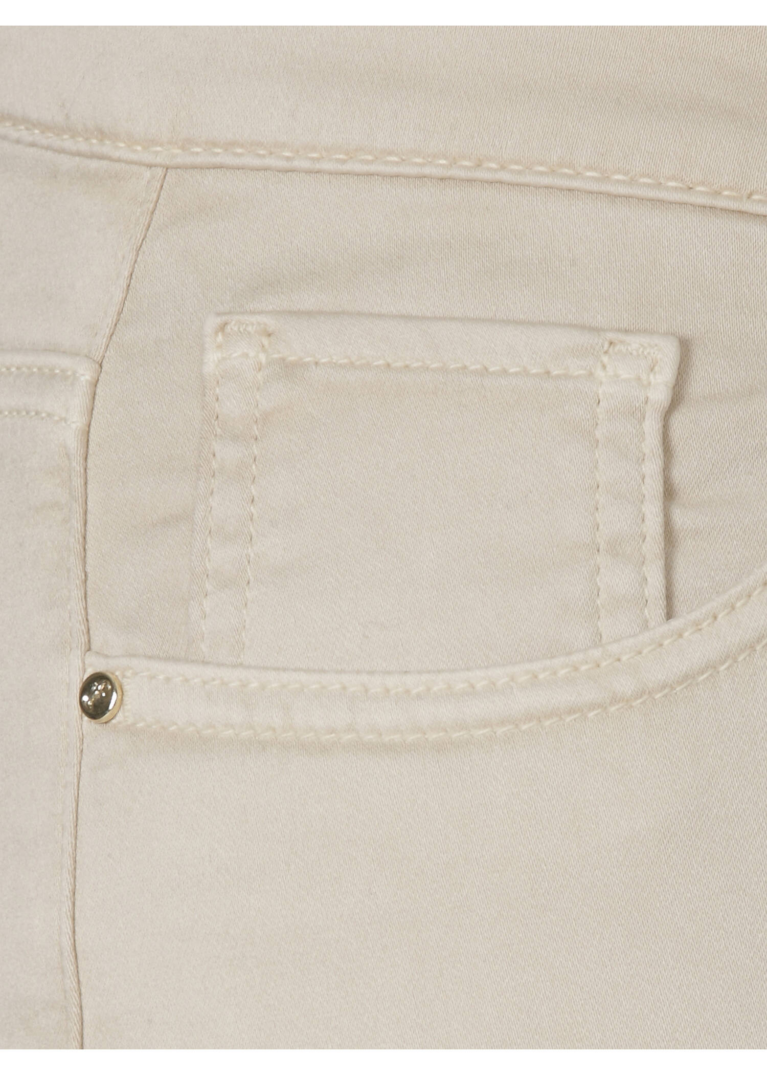 Sandfarbene 5-Pocket Hose, knöchellang mit schmalem Bein /