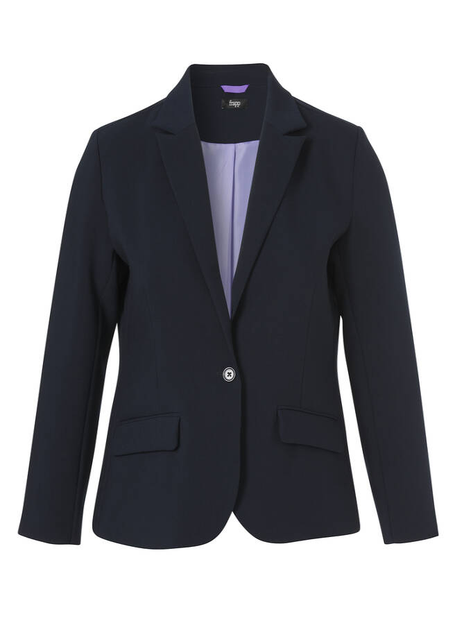 Klassisch edler Revers Blazer in Nachtblau / 