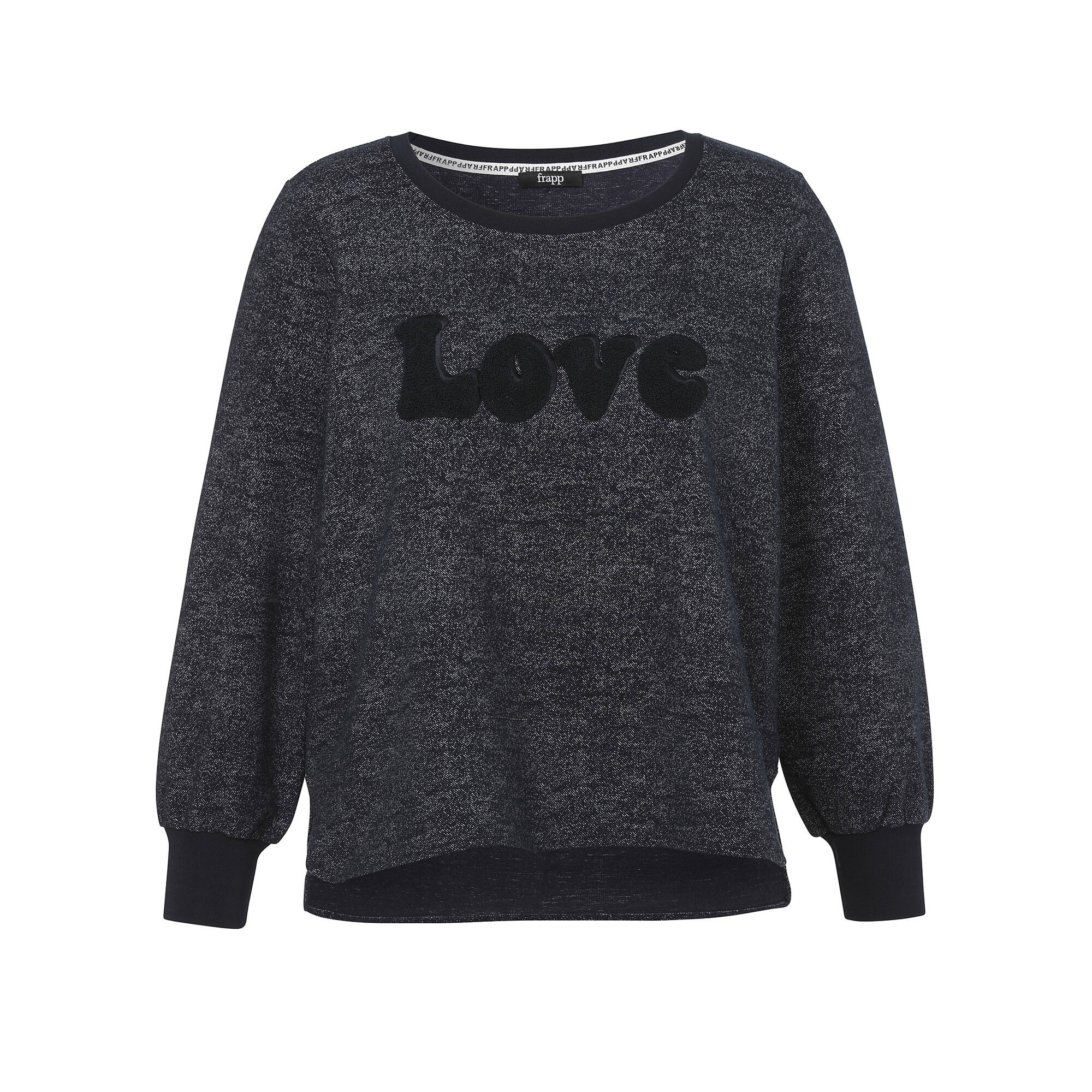 Sweatshirt mit Flock-Print Love