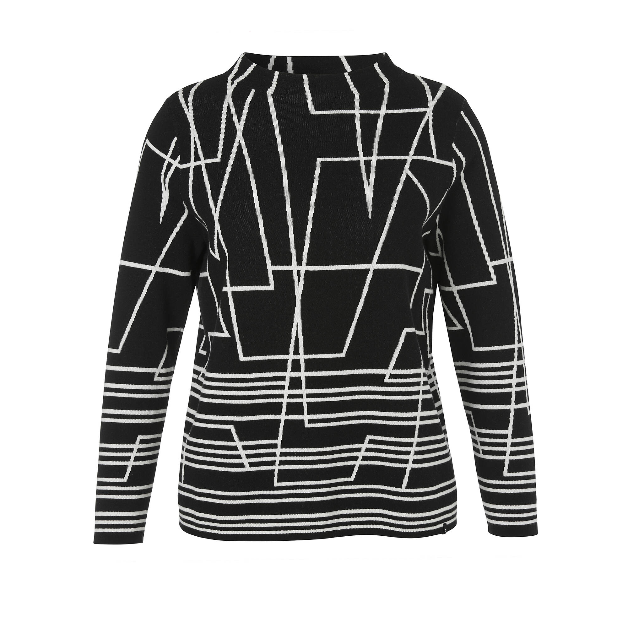 Black & White Feinstrick-Pullover