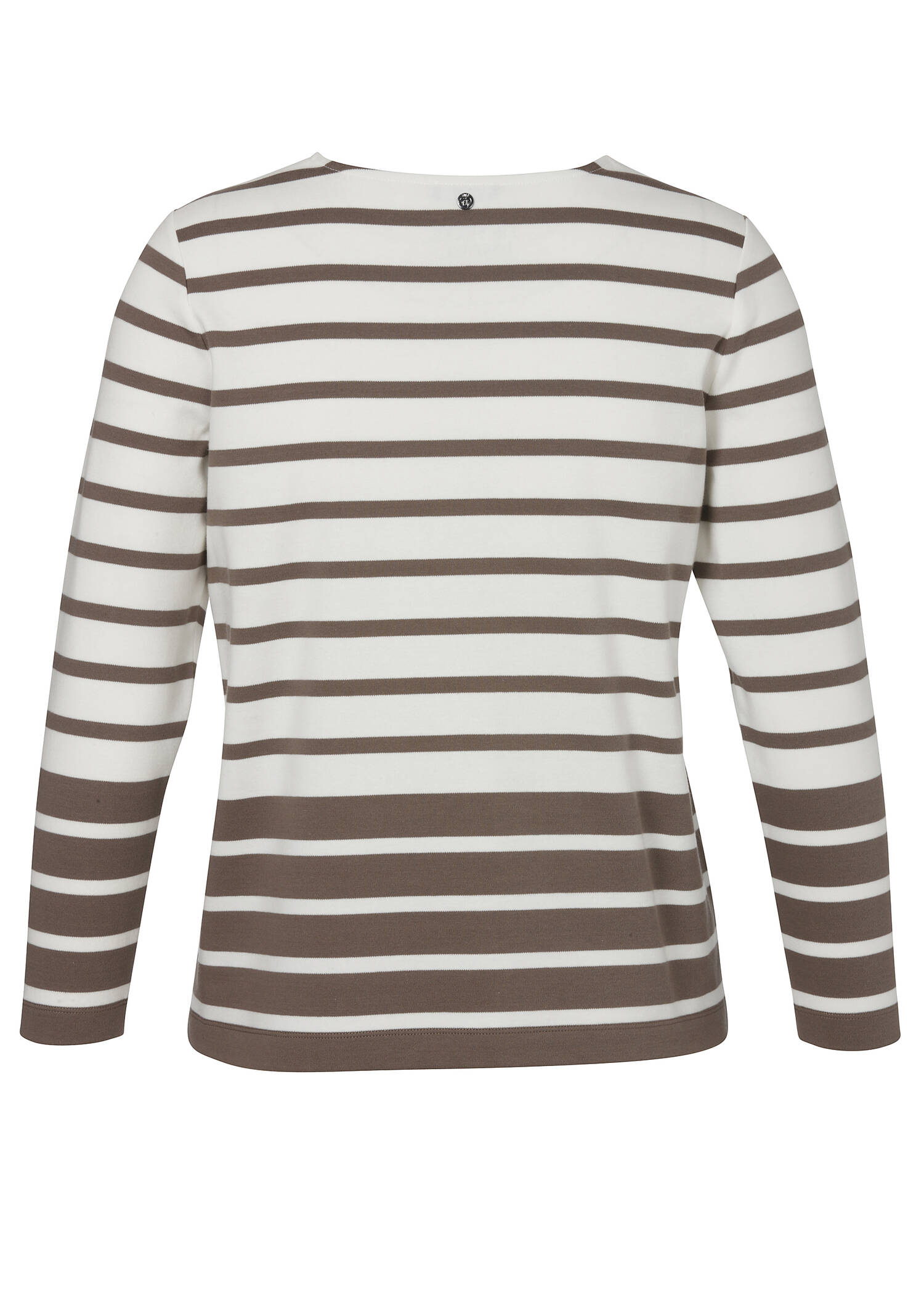 Zartes Baumwoll-Langarm-Shirt mit Ringelmuster /