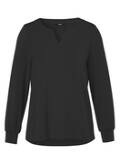 Schwarzes Sweatshirt mit V-Ausschnitt / 