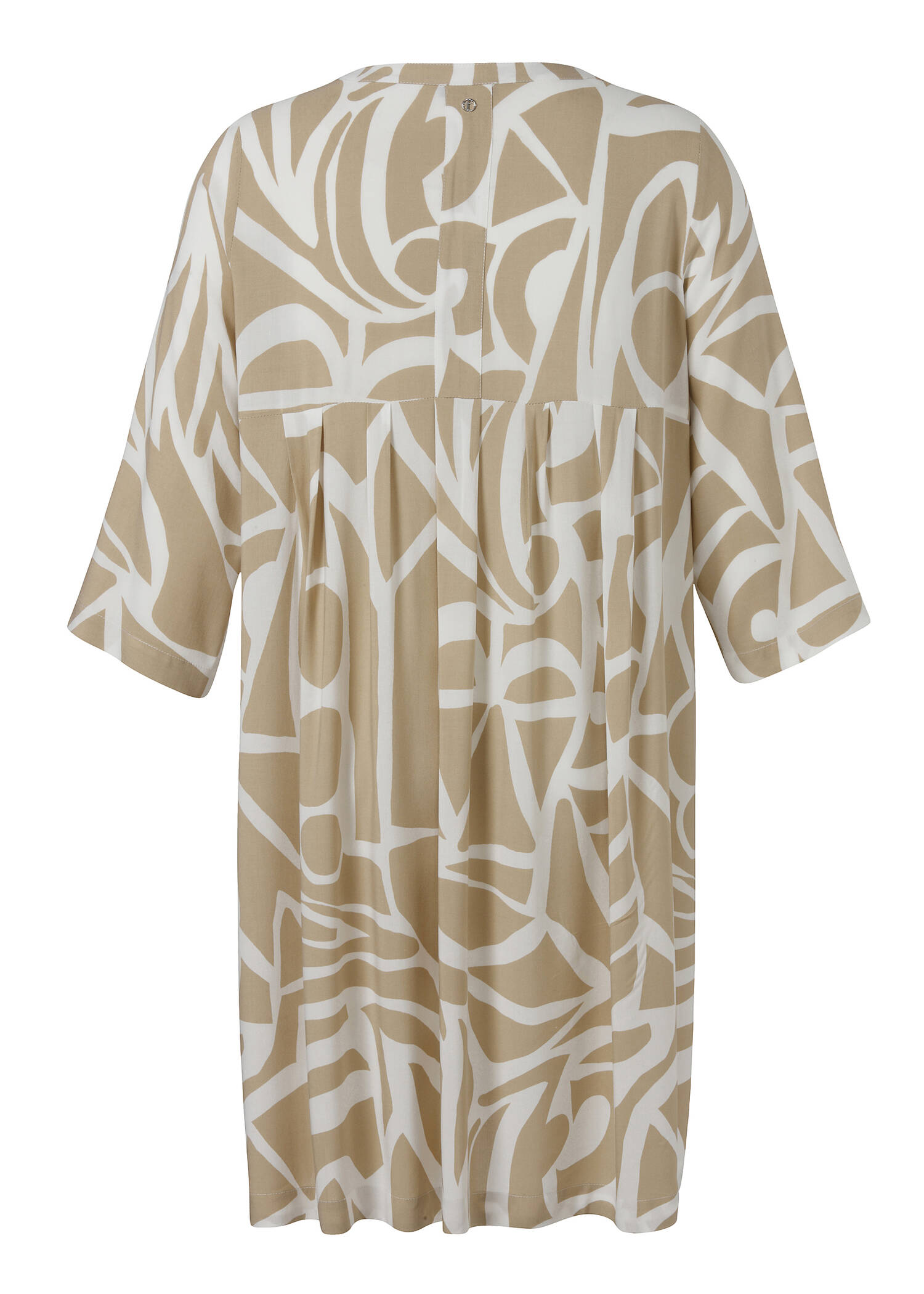 Luftiges Viskosekleid mit Bicolor-Print Powder & Offwhite /