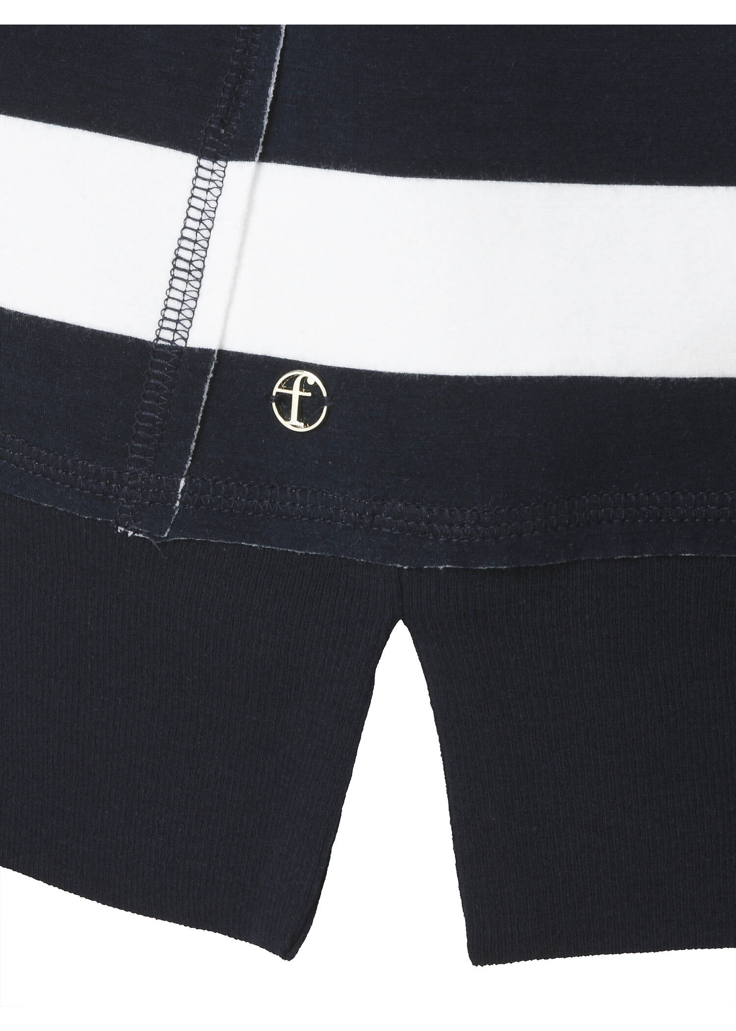 Gestreiftes Sweatshirt mit Kapuze im Marine-Look / 