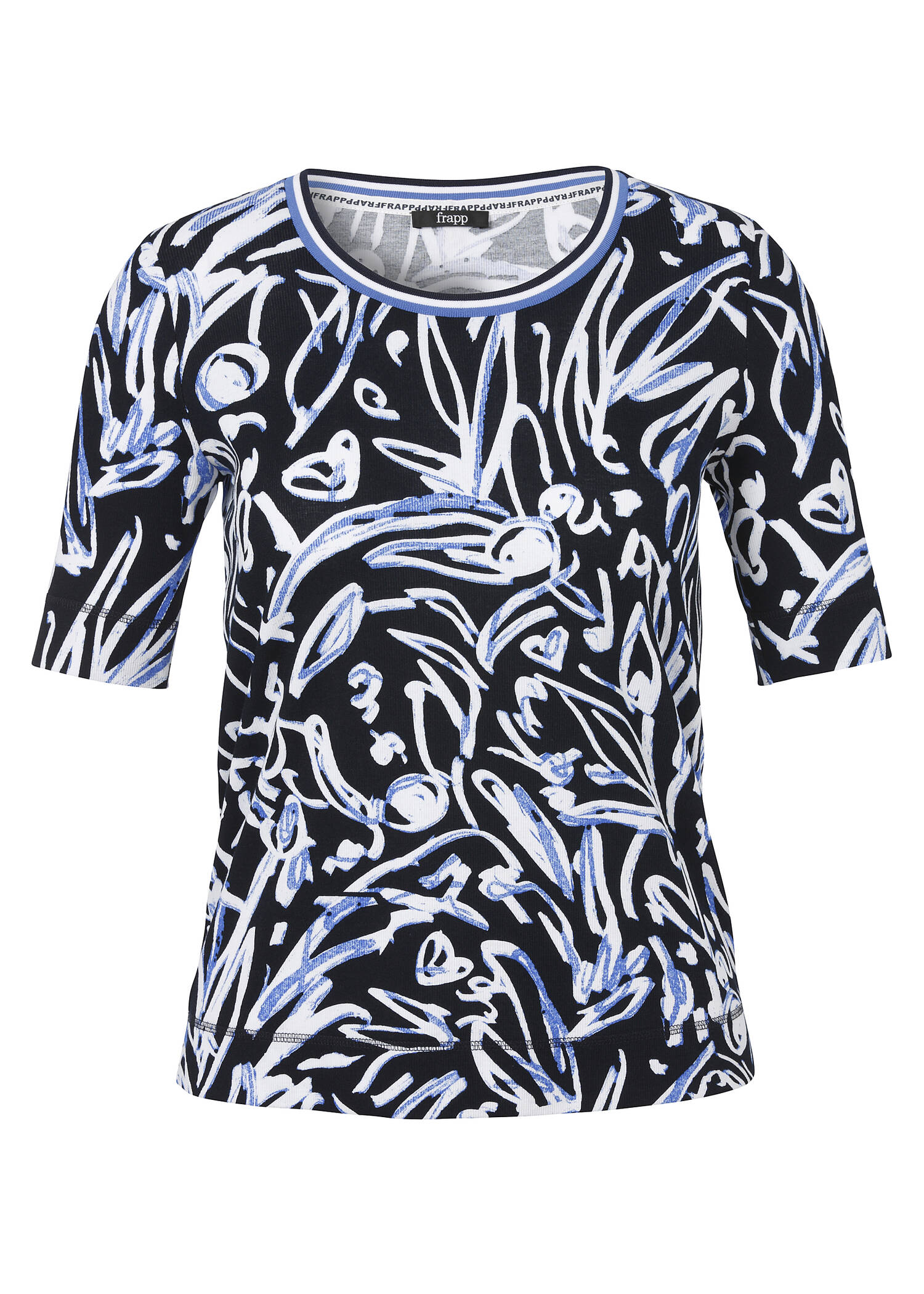 Softes Baumwoll-Stretch Print-Shirt Halbarm / 