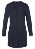 Offene Jersey-Jacke mit Nahttaschen / 