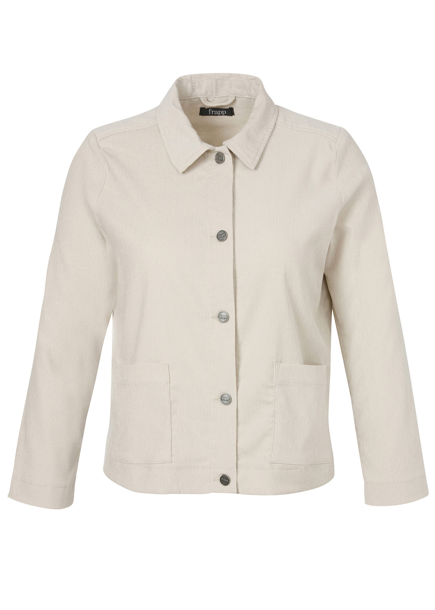 Sandfarbene Cord-Jacke / 
