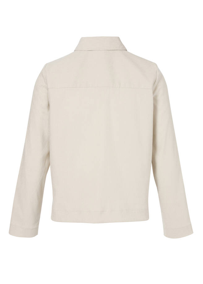 Sandfarbene Cord-Jacke / 